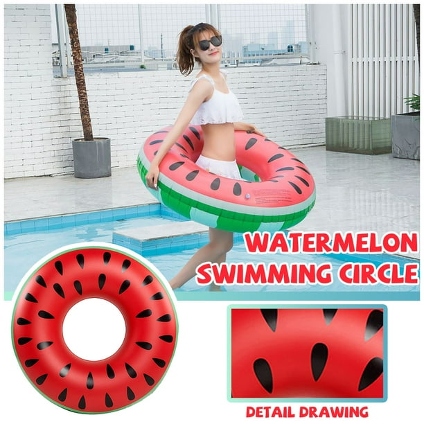 Swimming Pool Beach Inflatable Watermelon Swim Ring Adult Fruit Float Raft Ring